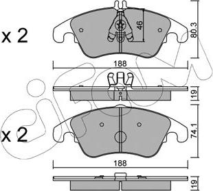 Cifam 822-775-2 - Kit pastiglie freno, Freno a disco autozon.pro