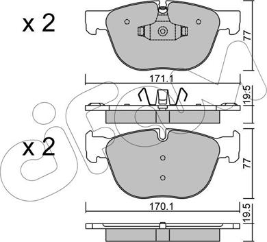 Cifam 822-770-0 - Kit pastiglie freno, Freno a disco autozon.pro