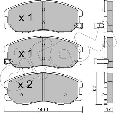 Cifam 822-778-0 - Kit pastiglie freno, Freno a disco autozon.pro