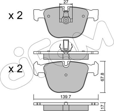 Cifam 822-773-9 - Kit pastiglie freno, Freno a disco autozon.pro