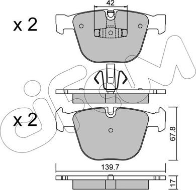 Cifam 822-773-6 - Kit pastiglie freno, Freno a disco autozon.pro