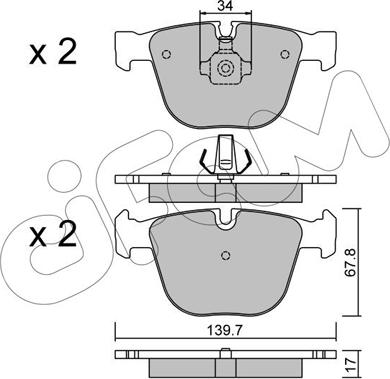 Cifam 822-773-0 - Kit pastiglie freno, Freno a disco autozon.pro