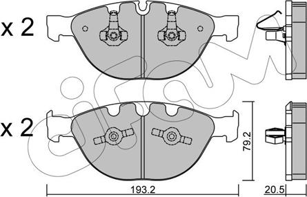 Cifam 822-772-0 - Kit pastiglie freno, Freno a disco autozon.pro