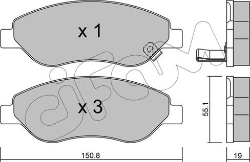 Cifam 822-777-0 - Kit pastiglie freno, Freno a disco autozon.pro