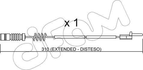 Cifam SU.162 - Contatto segnalazione, Usura past. freno / mat. d'attrito autozon.pro