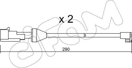 Cifam SU.204K - Contatto segnalazione, Usura past. freno / mat. d'attrito autozon.pro