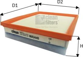 Clean Filters MA3445 - Filtro aria autozon.pro