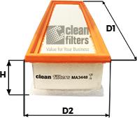 Clean Filters MA3448 - Filtro aria autozon.pro