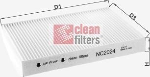 Clean Filters NC2024 - Filtro, Aria abitacolo autozon.pro