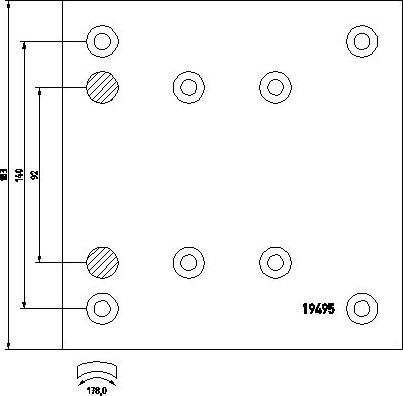 Cobreq 0135T - Kit materiale d'attrito, Freno a tamburo autozon.pro