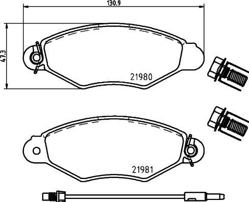 Cobreq N-446 - Kit pastiglie freno, Freno a disco autozon.pro