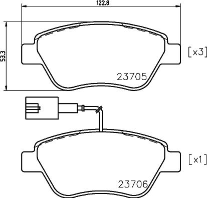 Cobreq N-569 - Kit pastiglie freno, Freno a disco autozon.pro