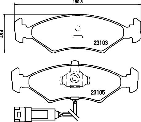 Cobreq N-117 - Kit pastiglie freno, Freno a disco autozon.pro