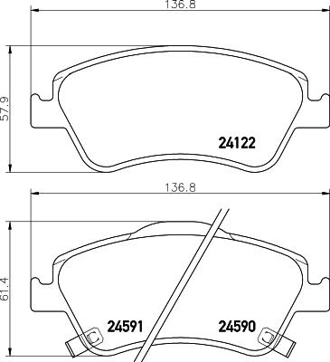 Cobreq N-1366 - Kit pastiglie freno, Freno a disco autozon.pro