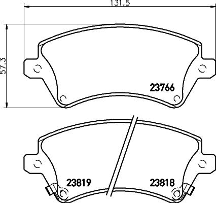 Cobreq N-1319 - Kit pastiglie freno, Freno a disco autozon.pro