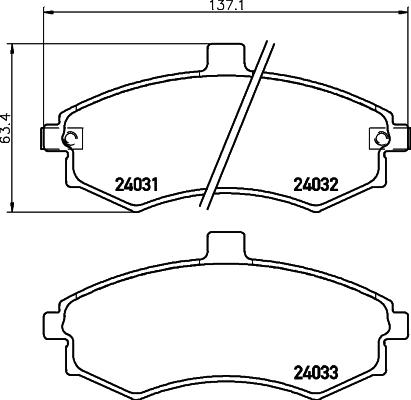 Cobreq N-1280 - Kit pastiglie freno, Freno a disco autozon.pro