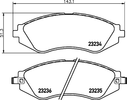 Cobreq N-1223 - Kit pastiglie freno, Freno a disco autozon.pro