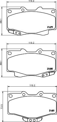 Cobreq N-844 - Kit pastiglie freno, Freno a disco autozon.pro