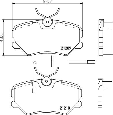 Cobreq N-881 - Kit pastiglie freno, Freno a disco autozon.pro