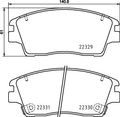 Cobreq N-2060 - Kit pastiglie freno, Freno a disco autozon.pro