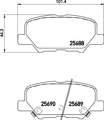 Textar 2568801SC - Kit pastiglie freno, Freno a disco autozon.pro