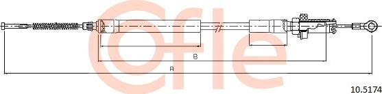 Cofle 92.10.5174 - Cavo comando, Freno stazionamento autozon.pro