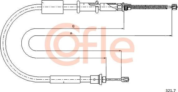 Cofle 92.321.7 - Cavo comando, Freno stazionamento autozon.pro