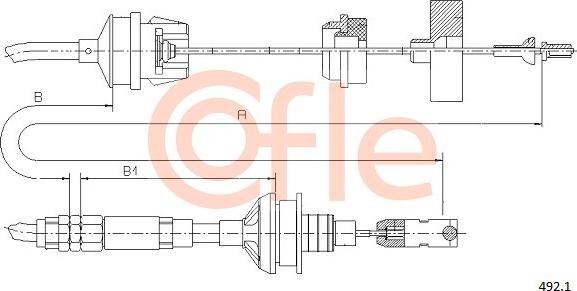 Cofle 492.1 - Cavo comando, Comando frizione autozon.pro
