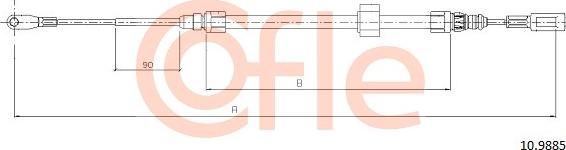 Cofle 10.9885 - Cavo comando, Freno stazionamento autozon.pro