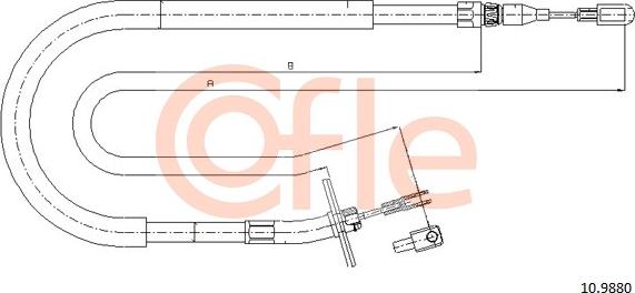 Cofle 10.9880 - Cavo comando, Freno stazionamento autozon.pro