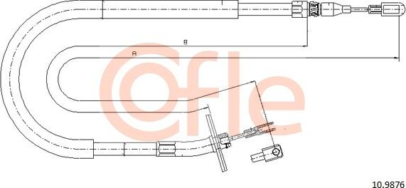 Cofle 10.9876 - Cavo comando, Freno stazionamento autozon.pro