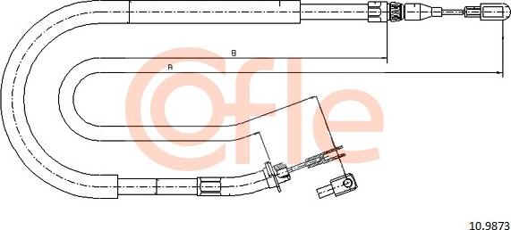 Cofle 10.9873 - Cavo comando, Freno stazionamento autozon.pro