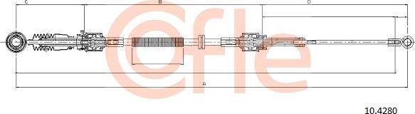 Cofle 10.4280 - Cavo comando, Cambio manuale autozon.pro