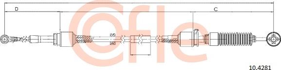 Cofle 10.4281 - Cavo comando, Cambio manuale autozon.pro