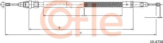 Cofle 10.4738 - Cavo comando, Freno stazionamento autozon.pro