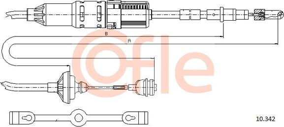 Cofle 10.342 - Cavo comando, Comando frizione autozon.pro