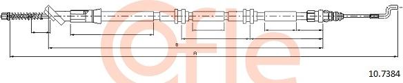 Cofle 10.7384 - Cavo comando, Freno stazionamento autozon.pro