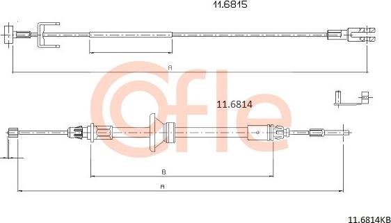 Cofle 11.6814KB - Cavo comando, Freno stazionamento autozon.pro