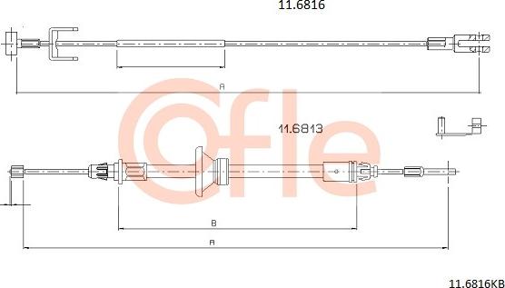 Cofle 11.6816KB - Cavo comando, Freno stazionamento autozon.pro