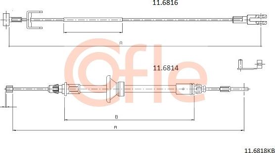 Cofle 11.6818KB - Cavo comando, Freno stazionamento autozon.pro