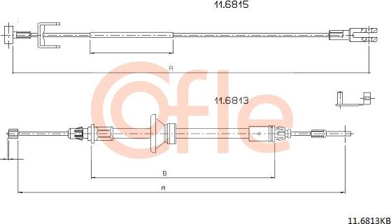 Cofle 11.6813KB - Cavo comando, Freno stazionamento autozon.pro