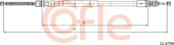 Cofle 11.6799 - Cavo comando, Freno stazionamento autozon.pro