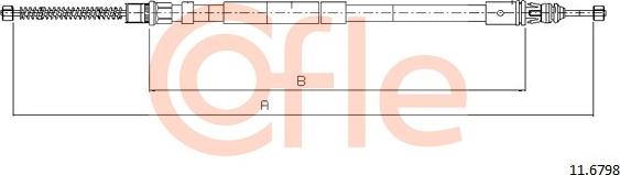 Cofle 11.6798 - Cavo comando, Freno stazionamento autozon.pro
