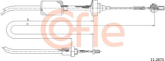 Cofle 11.2873 - Cavo comando, Comando frizione autozon.pro