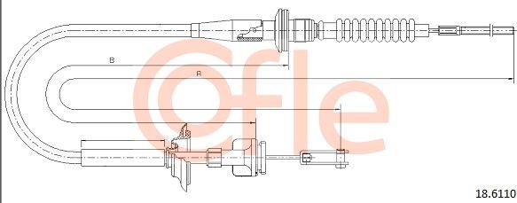 Cofle 18.6110 - Cavo comando, Comando frizione autozon.pro