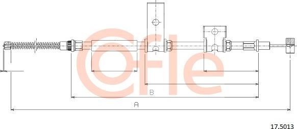Cofle 17.5013 - Cavo comando, Freno stazionamento autozon.pro