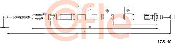 Cofle 17.5140 - Cavo comando, Freno stazionamento autozon.pro