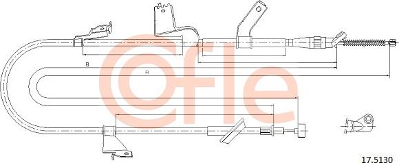 Cofle 17.5130 - Cavo comando, Freno stazionamento autozon.pro