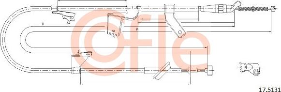 Cofle 17.5131 - Cavo comando, Freno stazionamento autozon.pro