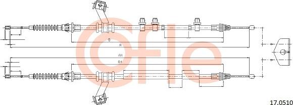 Cofle 17.0510 - Cavo comando, Freno stazionamento autozon.pro